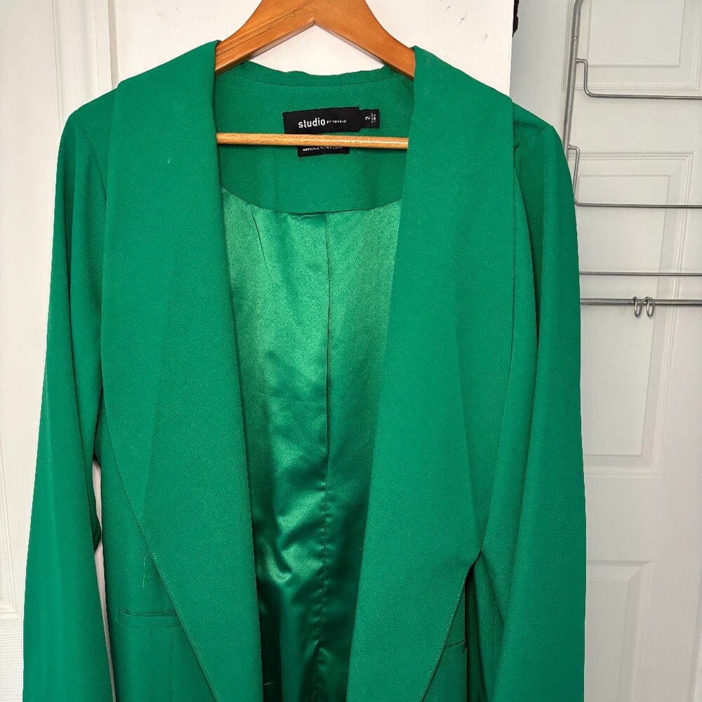 Studio by Torrid Emerald Green Open Front Blazer